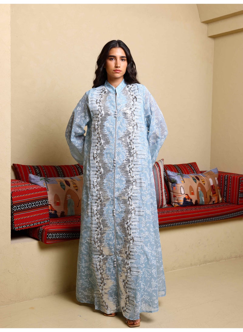 اكسا جلابية اككسا نور IK4034 ازرق - Image 4